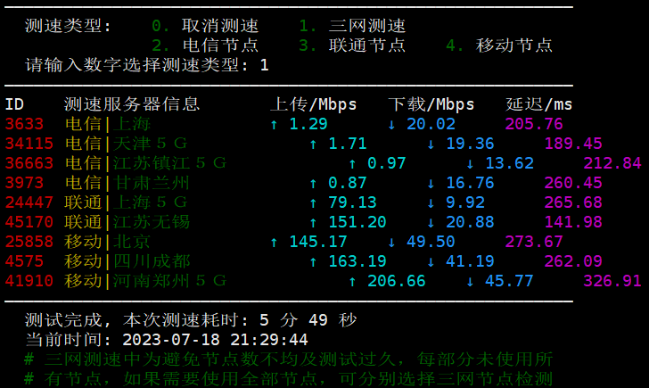 到国内速度/延迟